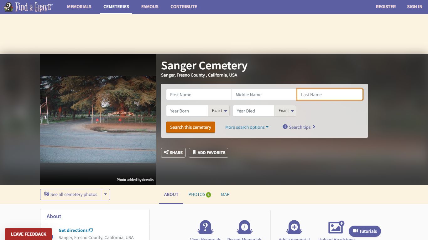 Sanger Cemetery in Sanger, California - Find A Grave Cemetery